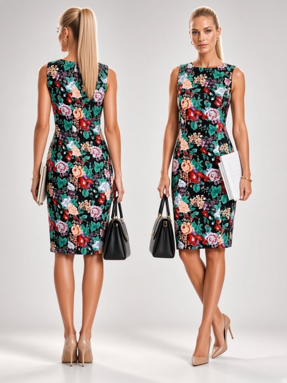 J Crew *ADACHI FLORAL BLACK  MULTI * MERCY SHEATH DRESS - Picture 12 of 12